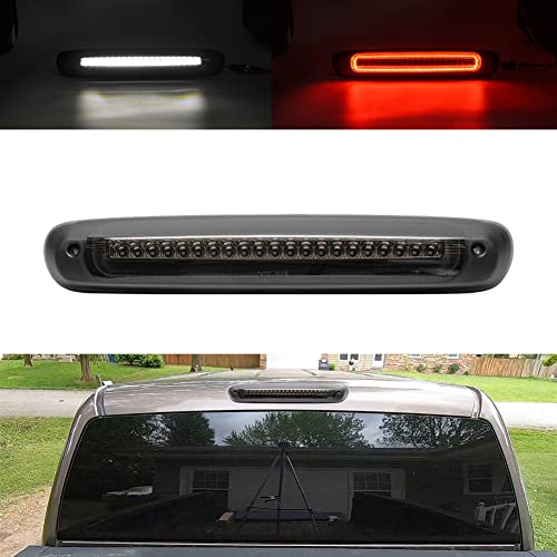 Mingrui test LED Third Brake Light for Chevy Silverado GMC Sierra 2007-2014 3rd Brake Lights White Cargo Light with Red Strobe OEM High Mount Brake Lamp Smoked Lens - Image 1