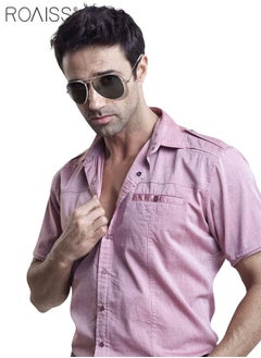 roaiss Polarized Aviator Sunglasses for Men Women UV400 Protection Sun Glasses with Metal Frame Fashion Anti-Glare Sun Shades for Driving Fishing Traveling Cycling Silver 60mm  - Image 2