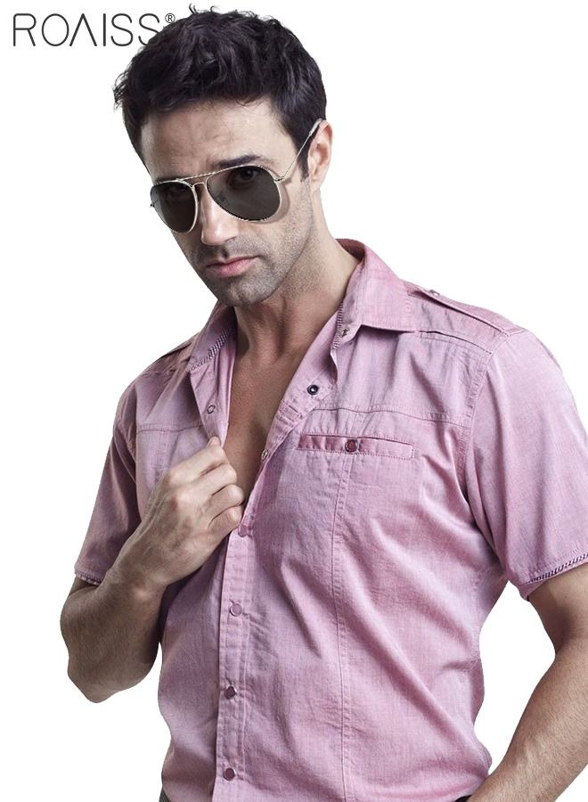 roaiss Polarized Aviator Sunglasses for Men Women UV400 Protection Sun Glasses with Metal Frame Fashion Anti-Glare Sun Shades for Driving Fishing Traveling Cycling Silver 60mm - Image 2