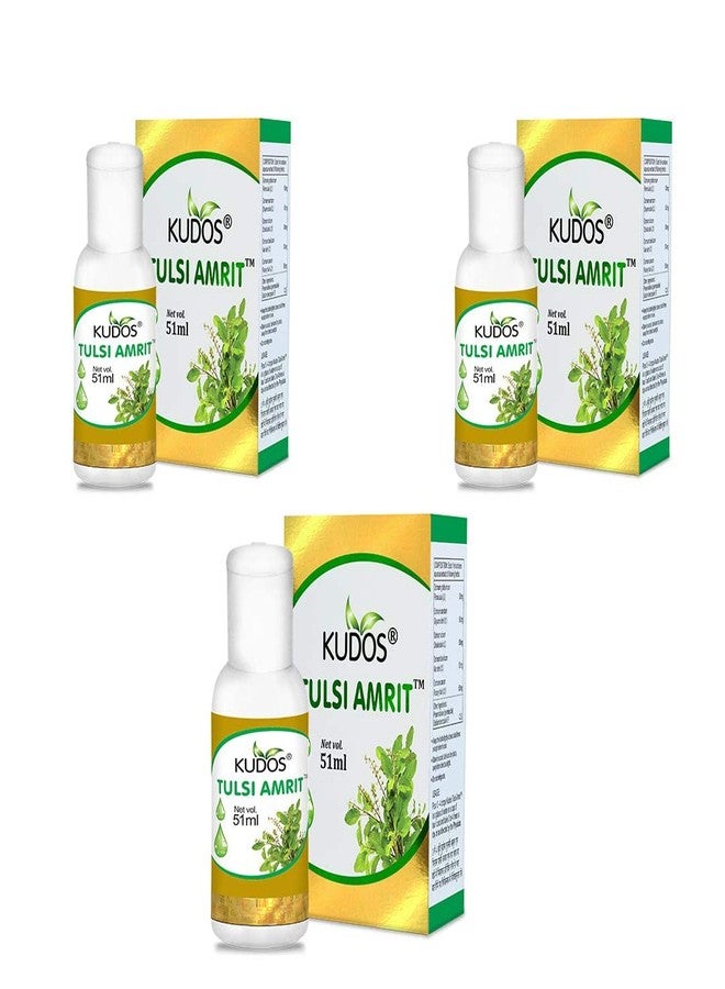 Kudos Tulsi Amrit 51 ml (Pack of 3) | Immunity Booster Tulsi Drops | Healthy Lifestyle, Pure Ayurvedic & Safe - Image 1