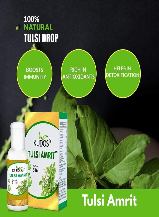 Kudos Tulsi Amrit 51 ml (Pack of 3) | Immunity Booster Tulsi Drops | Healthy Lifestyle, Pure Ayurvedic & Safe - Image 2