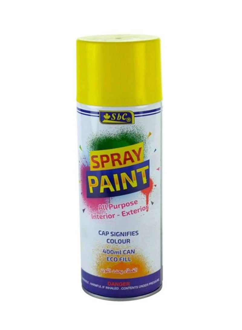SBC All Purpose Spray Paint 400ml Content Canary Yellow - Image 1