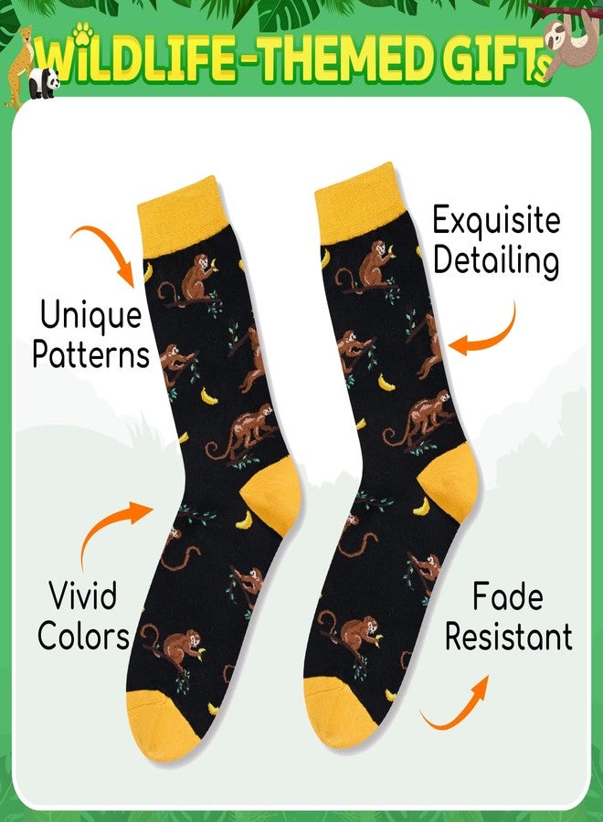 Happy Pop HAPPYPOP Funny Monkey Lover Gifts - Novelty Monkey Socks for Men, Crazy Silly Animal Socks, Cute Stocking Stuffers - Image 4