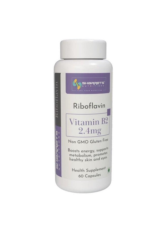 Sharrets Sharrets Vitamin B2 Riboflavin Supplement "For Vital Energy and Radiant Wellness" I 2 x 60 Capsules  - Image 2