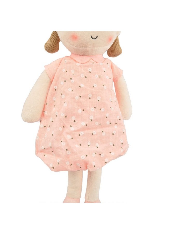 Linzy Toys, Soft Plush Light Pink Blue Emily Rag Doll for Girl, 15" My First Rag Doll, Muñecas de Trapo para Niña, Embroidered Face, Safe for All Ages (89835) - Image 4