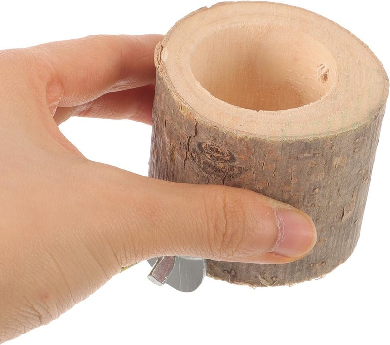 Hamster Hanging Wooden Food Bowl Small Animal Feeding Dish Wear- Chinchilla Supply Washable Feeder for Squirrels Guinea Pigs and Hedgehogs - Image 4