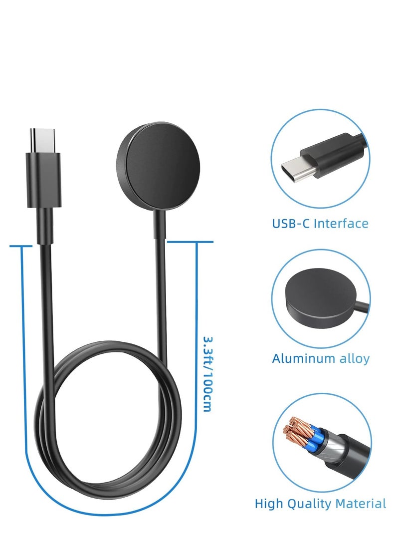 Generic - USB C Galaxy Watch Charger Compatible with Galaxy  Watch Ultra , Portable Wireless Charging Dock with Alumium Case(3.3ft/1m) - Image 1