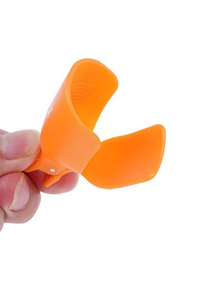 Yimart Yimart Pack of 10 Reusable Plastic Toenail Nail Art Soak Off Cap Clip UV Gel Polish Remover Wrap Tool (Orange) - Image 1