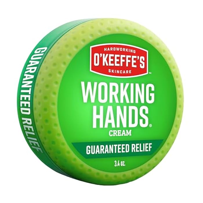 O'Keeffe's Working Hands Hand Cream for Extremely Dry, Cracked Hands, 3.4 Ounce Jar, (Pack 1) - Image 1