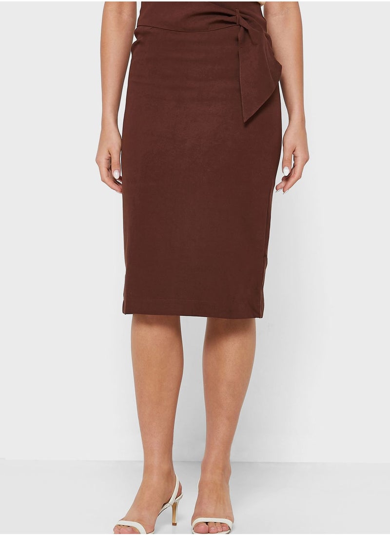 ELLA - Waist Twist Detail Skirt - Image 1