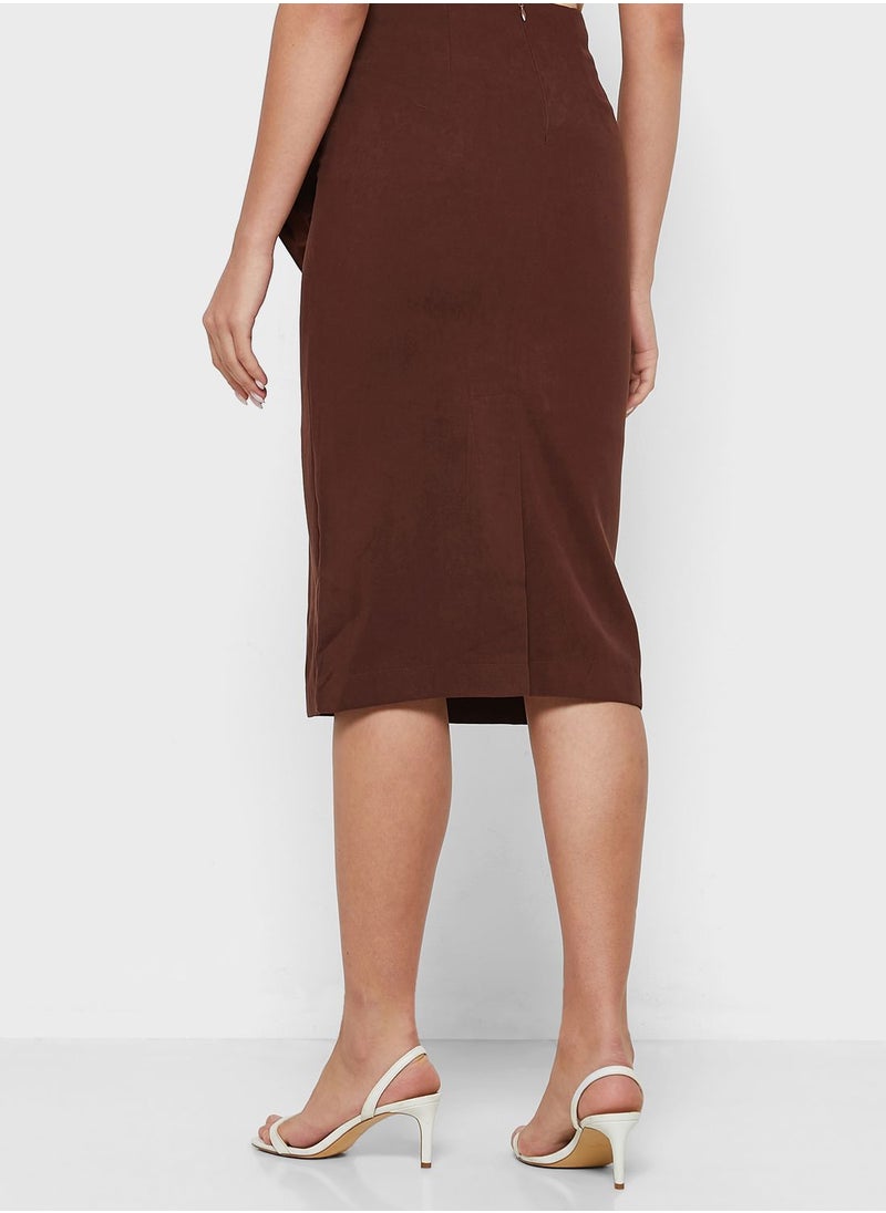 ELLA - Waist Twist Detail Skirt - Image 1