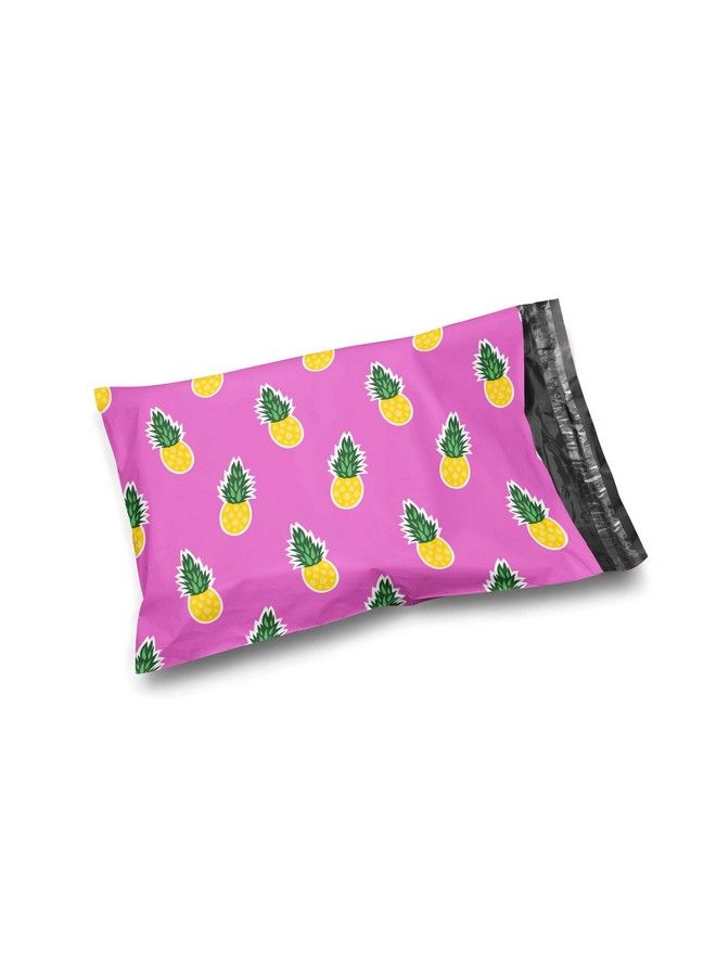 Shop4Mailers 10 X 13 Glossy Pink Pineapples Decorative Plastic Poly Mailer Bags Waterproof Shipping Mailing Envelope 2 Mil Permanent Adhesive Seal (100 Pack Pineapples)  - Image 2