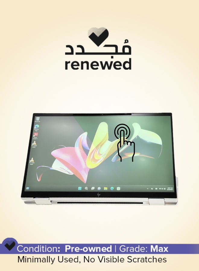 HP Renewed -Elitebook X360 1040 G7 Laptop With Bag & Flash Drive, Antivirus/Full HD 14-Inch Display/Touch Screen /Core i5-10310U/16GbRAM/256Gb SSD/Intel UHD graphics/Windows 10/ English-Arabic Silver English/Arabic Silver - Image 1