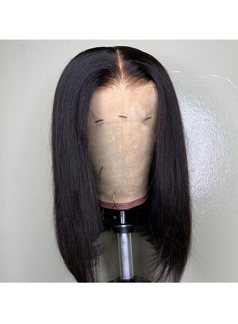 Estelle Lace Front Bob Wigs Human Hair Brazilian Human Hair Short Bob Wigs for Woman Lace Closure Straight Hair Wigs Natural Color 4x4 Closure Bob  - Image 5