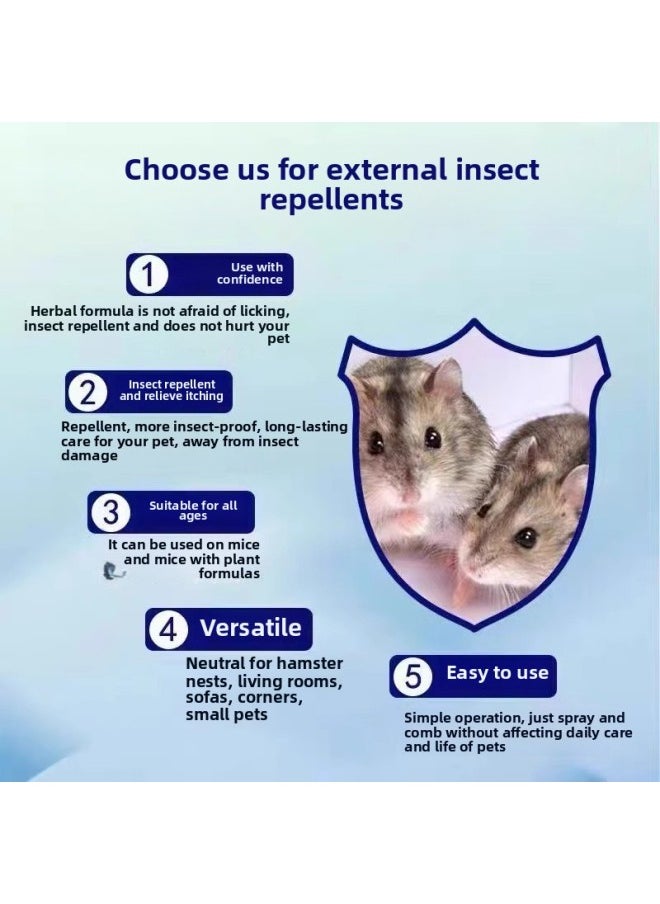 Generic - Hamster Deodorant Insect Repellent Spray Golden Bear Flea Disinfectant Cleaning Odor Removal Insect Repellent Hamster Supplies-Color:Upgraded Version Of 2 Bottles Of Insect Repellent And Deodorizing Spray [large Bottles Are More Affordable] - Image 1