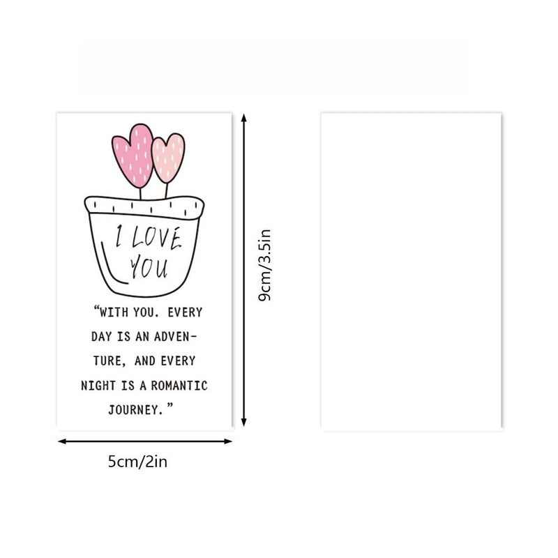 CCUUHJ 42 Pieces Romantic Lunch Box Notes Love Notes for Him Her Mini Cards for Husband Wife 2 x 3.5 Inch Inspirational Design Lunchbox Notes for Adults Beloved Ones (Multicolor) - Image 5