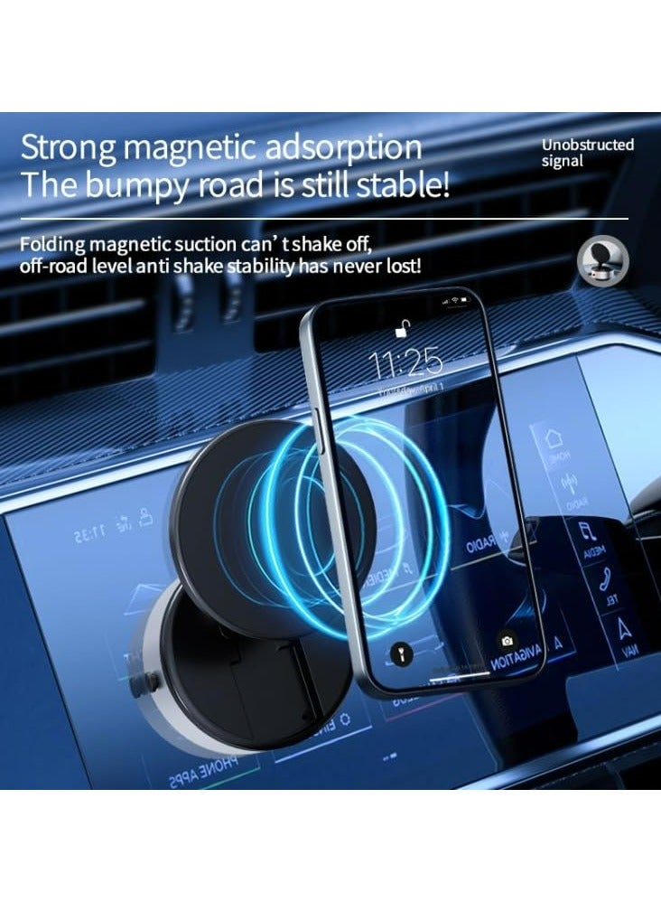 Magnetic Suction Cup Phone Holder for Car,Car Mount Mobile Phone Holder, Magnetic Suction Cup Universal Suction Bracket, 360 Degree Rotation| Suitable For Dashboard, glass, mirror, any smooth surface - Image 5