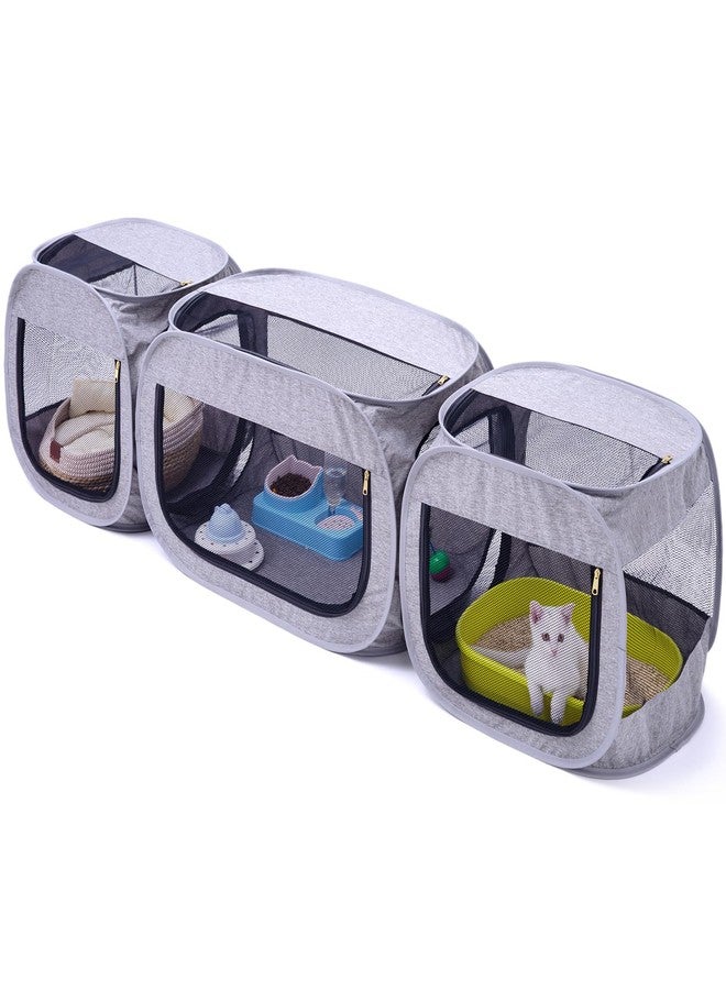 NAFU Corner Cat Playpen Space Saving for Indoor Use, Pet Playpen with Litter Box Compartment, Foldable & Portable Enclosure for Kittens or Puppy, Cat Houses & Condos - Image 1