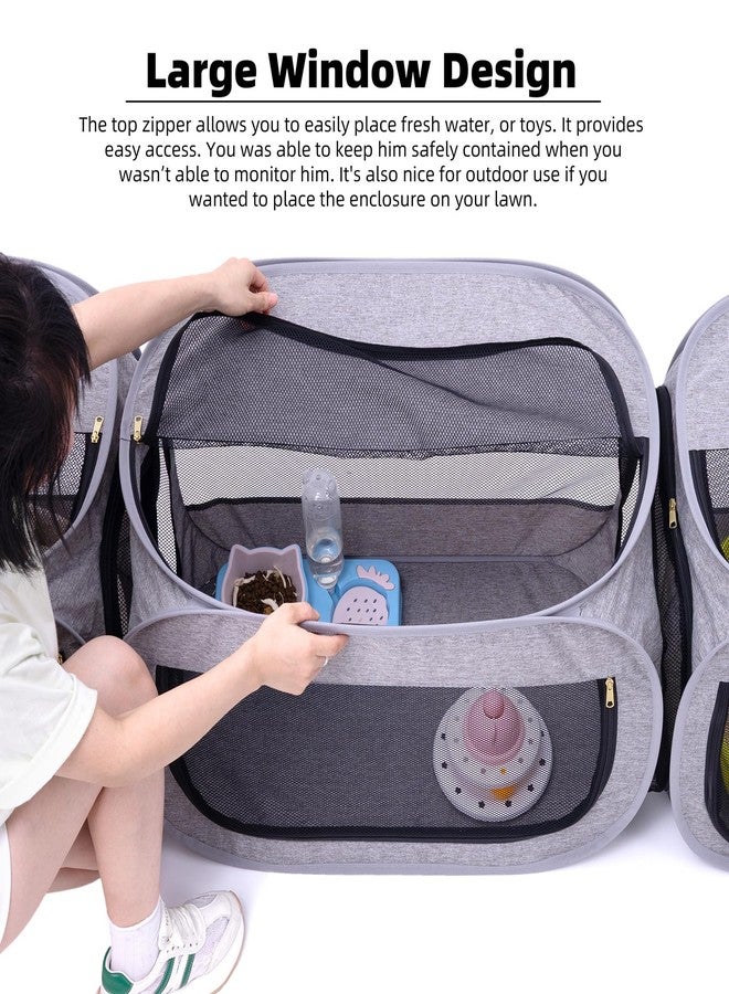 NAFU Corner Cat Playpen Space Saving for Indoor Use, Pet Playpen with Litter Box Compartment, Foldable & Portable Enclosure for Kittens or Puppy, Cat Houses & Condos - Image 3