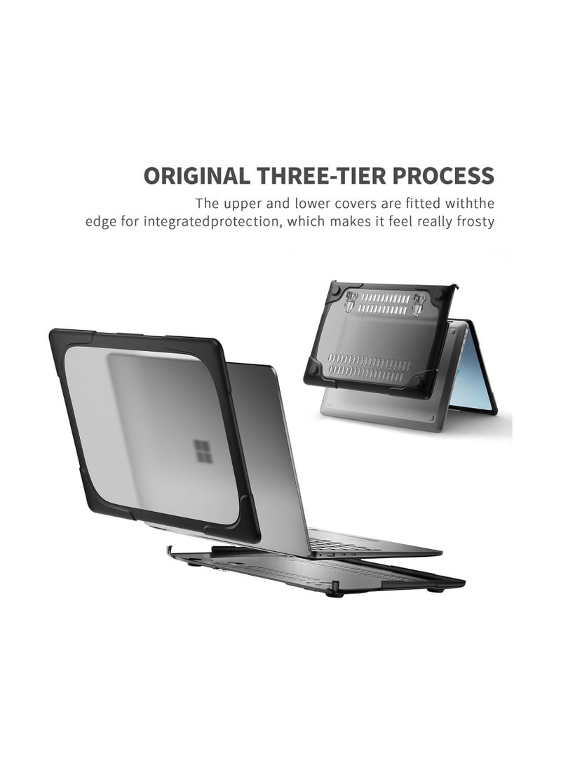 general Heavy Duty Case Compatible with Microsoft Surface Laptop 7 13.8-inch (2024) with Folding Stand, Frosted Brushed Cooling Case - Shock Resistant Stylish and Durable Protective Case - Image 2