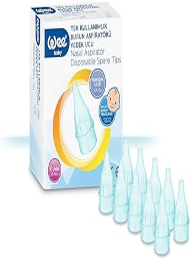 Wee baby Wee Baby 163 Nasal Aspirator Disposable Spare Tips - 10 Pieces 