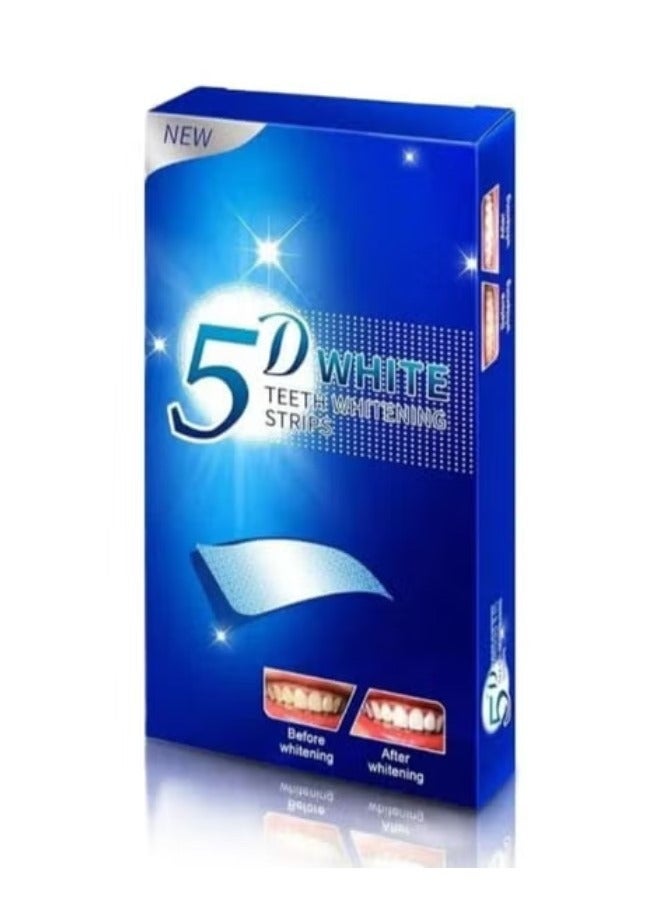 5دي شرائط تبييض الاسنان 5D شرائط بيضاء 10 قطعه - Image 1