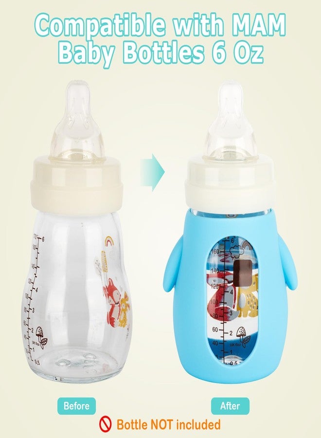 joyfeed 3 Pack Silicone Sleeves for Mam Baby Bottles 6oz,Anti Breakage Baby Bottle Holder Compatible with MAM Glass Baby Bottle. - Image 4