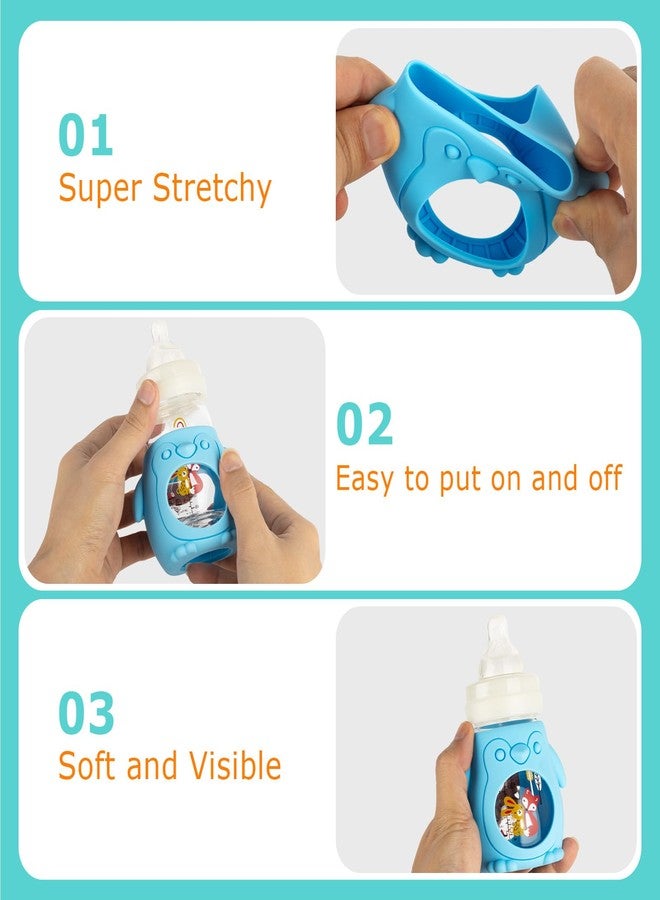 joyfeed 3 Pack Silicone Sleeves for Mam Baby Bottles 6oz,Anti Breakage Baby Bottle Holder Compatible with MAM Glass Baby Bottle. - Image 5
