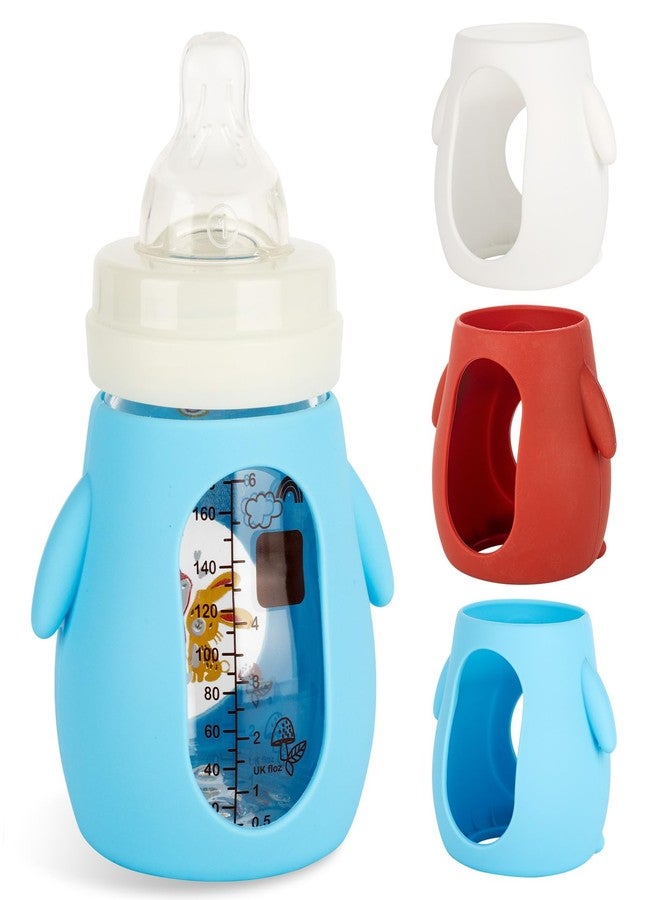 joyfeed 3 Pack Silicone Sleeves for Mam Baby Bottles 6oz,Anti Breakage Baby Bottle Holder Compatible with MAM Glass Baby Bottle. - Image 1