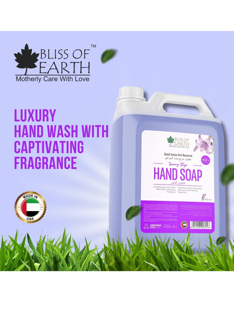 Hand Wash Refill Liquid Luxury Lily Hand Wash 5 Liter Non Drying Moisturizing Formula Aromatic Fragrance Perfect For Home Office Hotel & Cafe - pzsku/ZC5228387A071EC751D2DZ/45/_/1730802916/22c232ce-4f66-4163-a2ed-4ebbea6aeeef