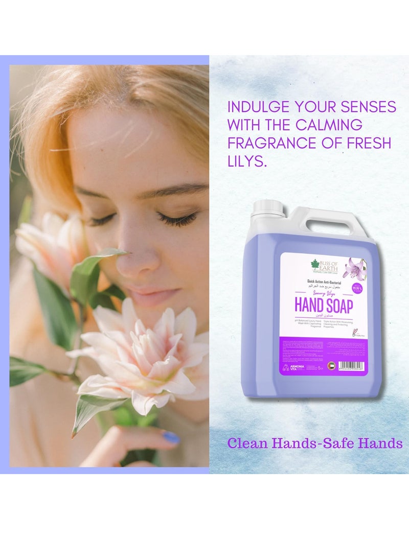 Hand Wash Refill Liquid Luxury Lily Hand Wash 5 Liter Non Drying Moisturizing Formula Aromatic Fragrance Perfect For Home Office Hotel & Cafe - pzsku/ZC5228387A071EC751D2DZ/45/_/1730802975/ec9db5d5-aeb2-44b0-b49d-10a96a797257