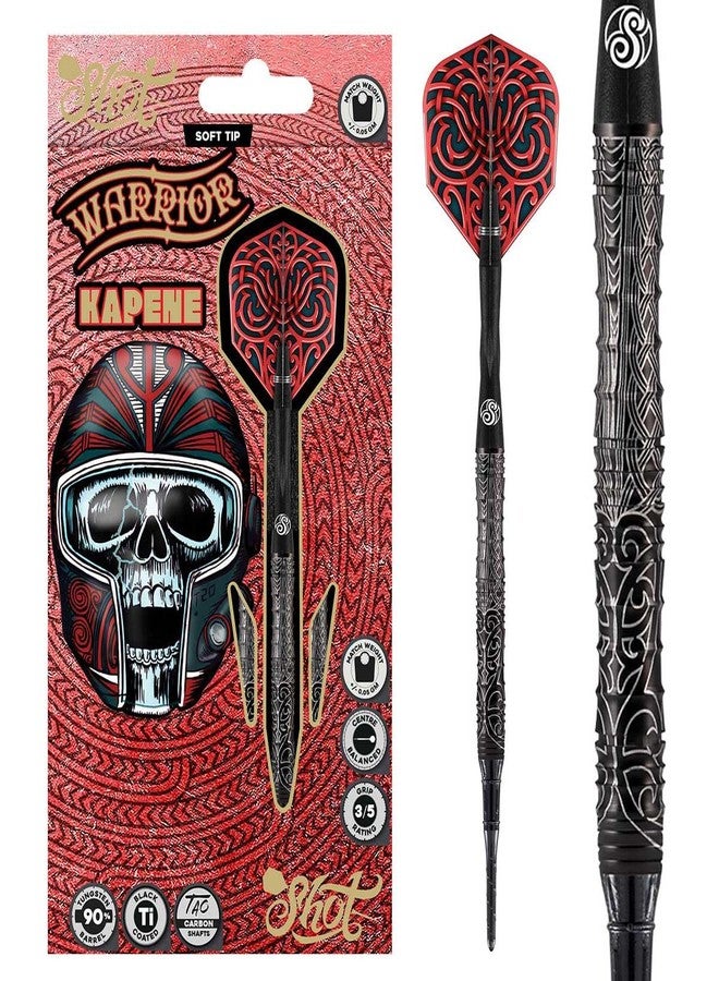 Shot! Darts Warrior Kapene Steel Tip Dart Set 90% Tungsten Barrels 24gm - Image 1