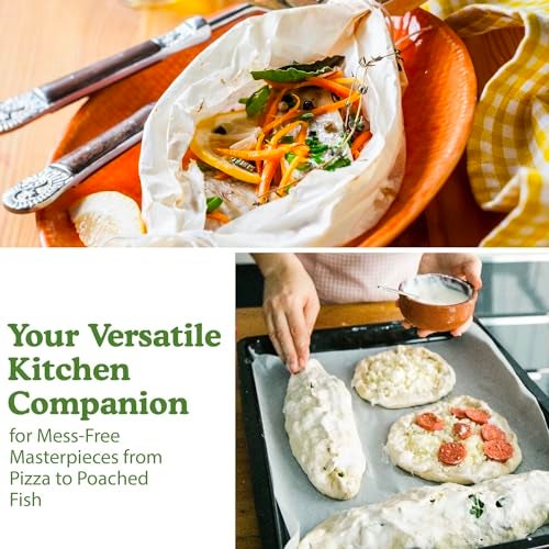 Regency Wraps Parchment Paper For Non-Stick Cooking and Baking, Lining Cookie Sheets, Cake Pans, Air Fryer and Microwave safe, Greaseproof, white, 30ft Roll (pack of 1) - Image 4