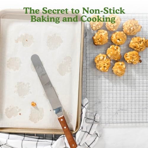 Regency Wraps Parchment Paper For Non-Stick Cooking and Baking, Lining Cookie Sheets, Cake Pans, Air Fryer and Microwave safe, Greaseproof, white, 30ft Roll (pack of 1) - Image 2