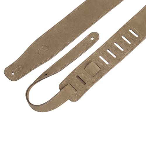 Levy's MS26 2.5" Hand-brushed Suede Guitar Strap, Sand - Image 2