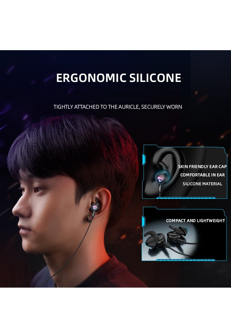 piva - Beva S6-H Wired Surround Gaming Headset Built-in Sound Card RGB Lighting for Fun Use Multi-directional Microphone Comfortable for Ear and Skin with AUX Elbow Cable (Screw) - Image 1