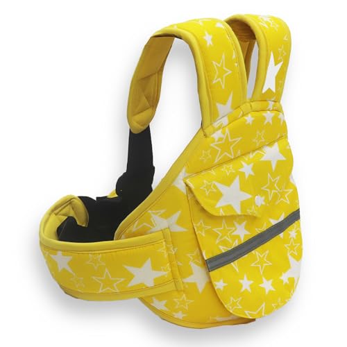 Kradyl Kroft Scooter Safety Belt | Two Wheeler Child Safety Seat Belt (Yellow Star) - Image 2