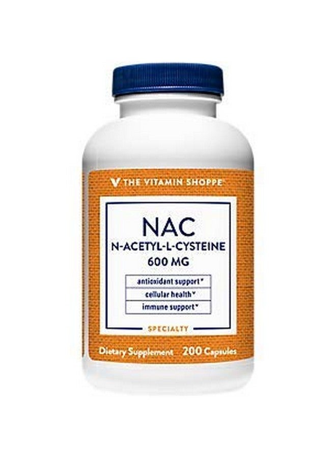 The Vitamin Shoppe Nac Nacetyllcysteine Promotes Cellular Health Immune Antioxidant Support 600 Mg (200 Capsules) - Image 1