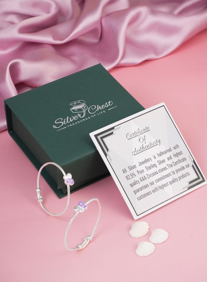 Silver Chest 925 Sterling Silver Baby Bangles Pair | Adjustable Silver Kids Bangles with Butterfly Design for Boys & Girls | Hallmarked Gift for Infants & Toddlers | Baby Bracelet | Age : 0 to 5 Years - Image 5