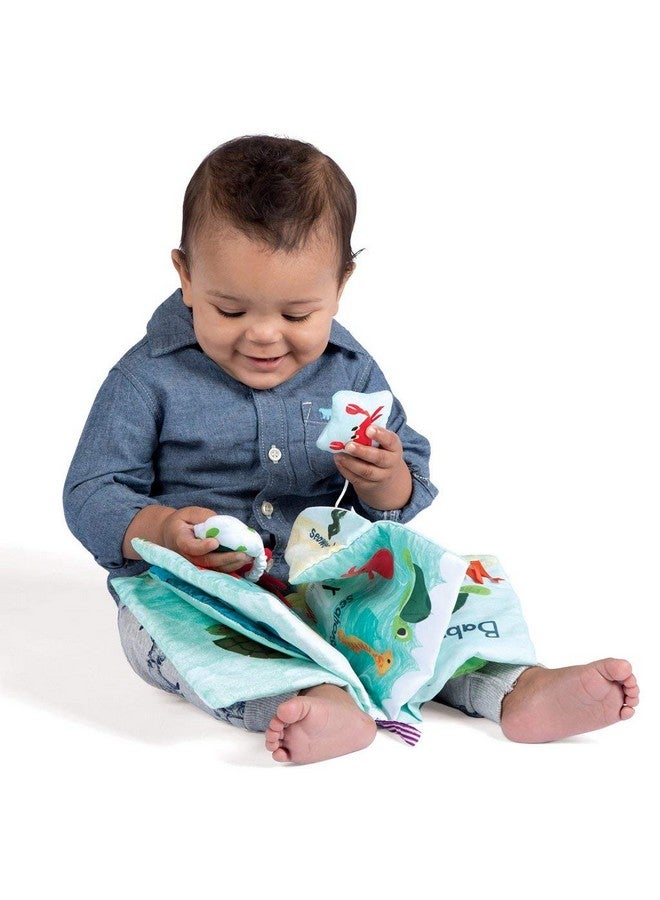 Manhattan Toy Manhattan Toy What's Outside Sea-Themed Soft Baby Activity Book with Rattle - Image 4