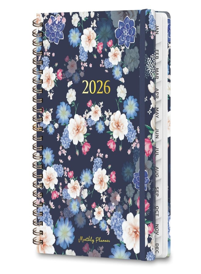 VALOME 2026 Planner, Weekly and Monthly Calendar Planner, Academic Daily Agenda (Jan 2026 - Dec 2026), Hardcover Planning Notebook for Office Accessories and School Supplies, Blue Flower - Image 1