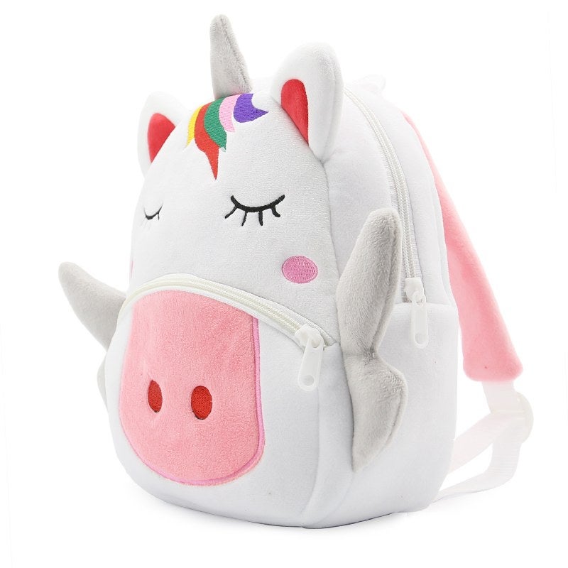 Plush Kids Backpack, Unicorn Animal Design, Soft Lightweight School Bag for Toddlers and Preschool Kids - Image 3