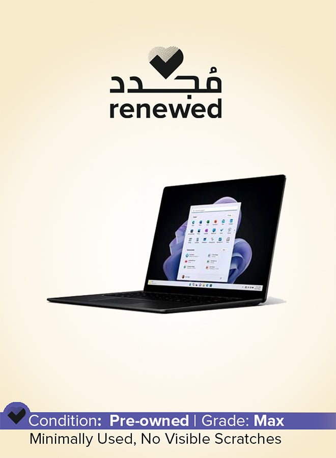 مايكروسوفت Renewed - Surface Laptop 5  Laptop With 13.5-Inch UHD Display,Intel Core i7-1255u Processor/10-Core/12th Gen/32GB RAM/256GB SSD/Intel Iris XE Graphics/Windows 10 Pro English Black - Image 1