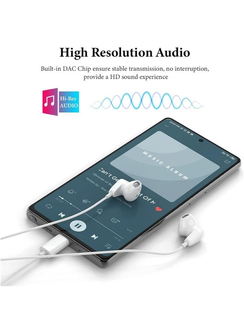 Arabest Headphones for iPad Pro iPhone 15 Pro 16 Pro,USB Type C Earphones HiFi Stereo USB C Wired Earbuds Microphone Volume Control for Samsung S23 Ultra S22 S21 Note20 A54,Pixel 9 8 7 6 6a 5 4,OnePlus9  - Image 2