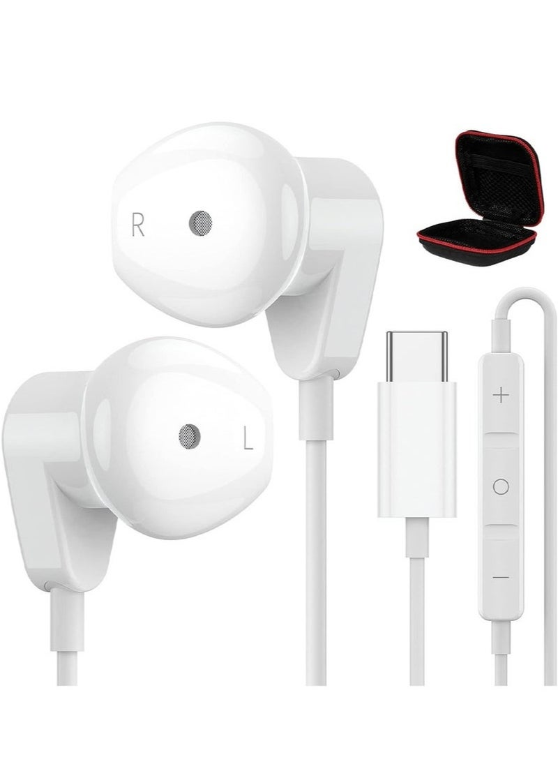Arabest Headphones for iPad Pro iPhone 15 Pro 16 Pro,USB Type C Earphones HiFi Stereo USB C Wired Earbuds Microphone Volume Control for Samsung S23 Ultra S22 S21 Note20 A54,Pixel 9 8 7 6 6a 5 4,OnePlus9  - Image 1