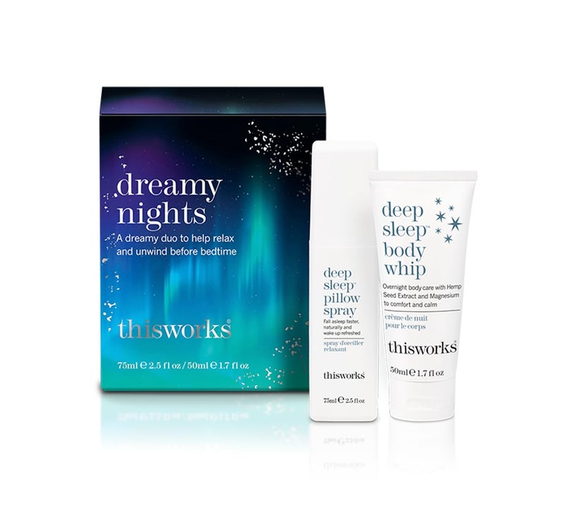 THISWORKS THISWORKS Dreamy Nights Gift Set Sleep Duo Deep Sleep Pillow Spray 75ml  Deep Sleep Body Whip Lotion 50ml 43 VALUE 