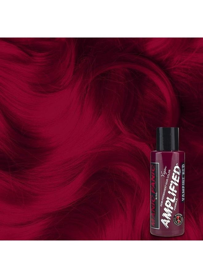 Manic Panic - Vampire Red Hair Color - Amplified - (2PK) Semi Permanent Hair Dye - Deep Blood Red Color Can Give Burgundy Tones To Unbleached Hair - For Dark, Light Hair - Vegan, PPD & Ammonia Free - Image 1