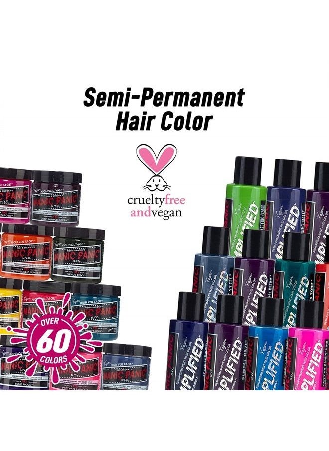 Manic Panic - Vampire Red Hair Color - Amplified - (2PK) Semi Permanent Hair Dye - Deep Blood Red Color Can Give Burgundy Tones To Unbleached Hair - For Dark, Light Hair - Vegan, PPD & Ammonia Free - Image 1