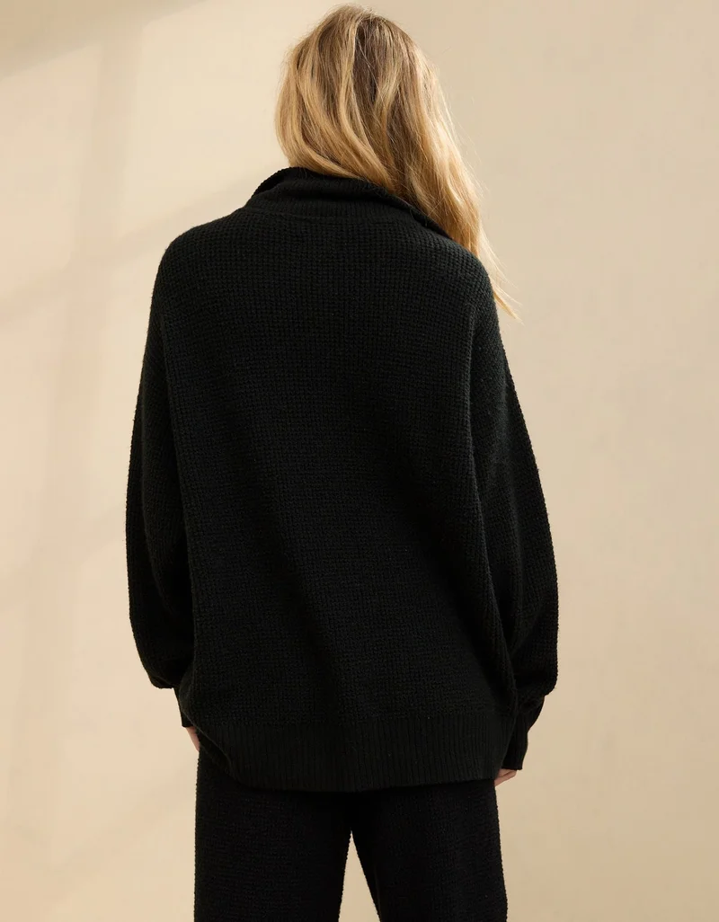 Aerie Aerie CozyUp Waffle Button Sweater