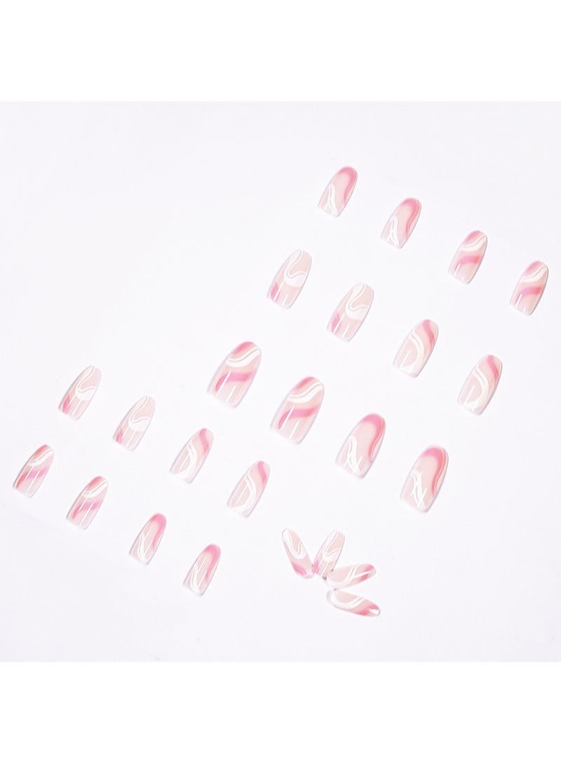 SCHAVO Pop Pink Mid-length Press on Nails 24Pcs - Image 3